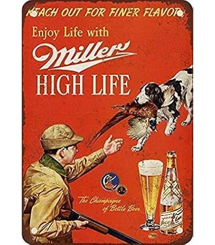 Vintage Miller High Life レトロ広告看板 Vintage Miller High Life レトロ広告看板 Vintage Miller High