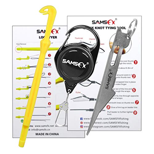 SAMSFX Fishing Magnum Knot Tying Tool and Loop Tyer with Zinger
