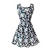 Hee Grand Women's Casual Summer Fit and Flare Floral Sleeveless Dress Chinese Bflower