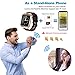 Padgene Bluetooth Smartwatch,Touchscreen Wrist Smart Phone Watch Sports Fitness Tracker with SIM SD Card Slot Camera Pedometer (Black (Black Band))