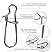 Dr.Fish 100 Pack Duo Lock Fishing Snaps Stainless Steel 26-220LB Lure Snaps Freshwater Saltwater Quick Change Speed Fishing Line Weights Clips