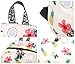 School Bookbag for Girls, Cute Pineapple Water Resistant Laptop Backpack College Bags Women Travel Daypack + 5 Pieces Canvas Floral Pencil Case