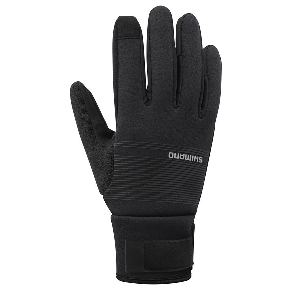 Shimano Clothing Unisex Windbreak Thermal Gloves, Black, Size S