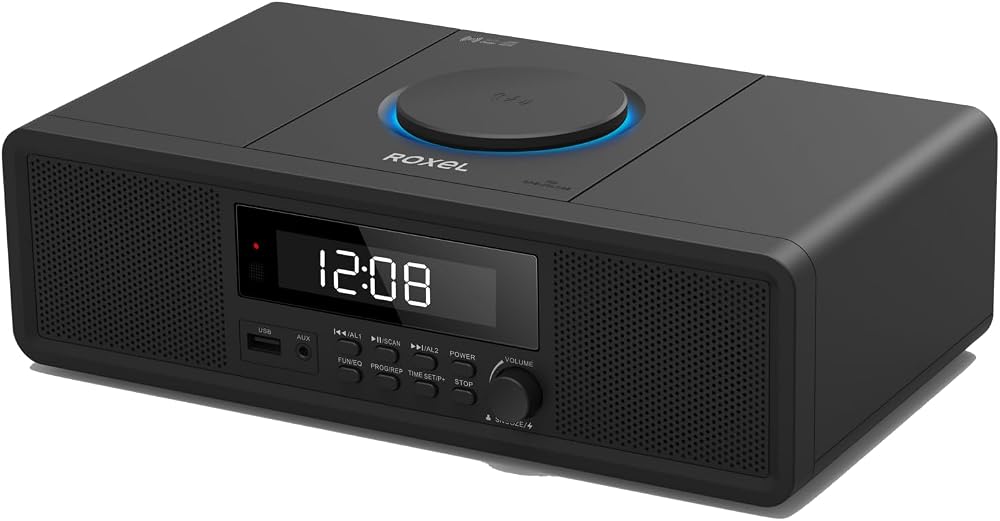 Roxel RCD-330BT All-in-One Mini System CD USB Bluetooth FM Wireless Charger