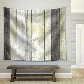 Grunge Wooden Plank - Fabric Wall Tapestry Home Decor - 51x60 inches