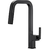 Black Kitchen Faucet, Lava Odoro Kitchen Faucets with Pull Down Sprayer, Matte Black Faucet for Kitchen Sink 1 Hole or 3 Holes with Magnetic Docking Spray Head and Deck Plate, KF182-MB