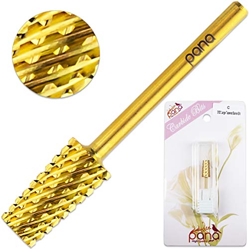 Pana Professional USA Gold TAPERED Barrel Bit Nail Drill (Grit: COARSE - C) 3/32" Shank Size