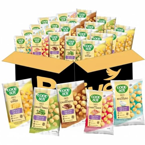 Kit GOODSOY Snacks Saudáveis 5 Sabores 25g (20 Unidades)