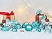 AMS 90ct Christmas Ball Assorted Pendants Shatterproof Tree Ornaments Seasonal Decorations in a Reusable Hand-Help Gift Box Ideal for Holiday and Party (Turquoise, 90ct)