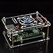 CJRSLRB Newest Transparent Acrylic Case with Cooling System External Fan for Better Heat Dissipating + Screw Driver Tool for RPi RasPi Raspberry Pi 3 Model B, 2 Model B & Model B+ (B Plus) - Clear
