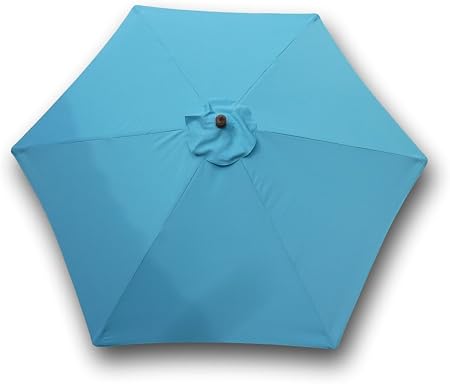Amazon Com Formosa Covers 9ft Umbrella Replacement Canopy 6 Ribs In Light Blue Canopy Only Outdoor And Patio Furniture Accessories Garden Outdoor