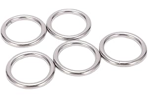 Stainless Steel 304 Round O Rings Seamless Welding Yoga Hammock Sailing Diving (5 * 30mm)