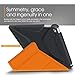 iPad Air 2 Case, Apple iPad Air 2 Case, rooCASE Origami Ultra Slim Fit Thin Lightweight Shell PU Leather Folio Case with Auto Sleep Wake Smart Cover, Black / Orange (will NOT fit New iPad 2017)