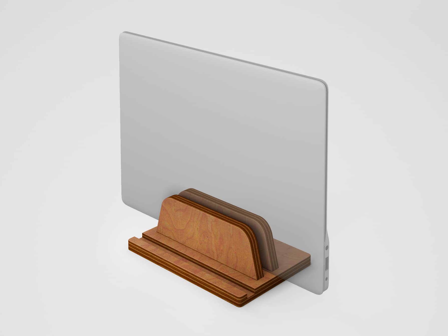 The Vertical Laptop Stand | Notebook Stand Vertical | Laptop Stand | Notebook Stand | Stand | Made in EU (Brown)