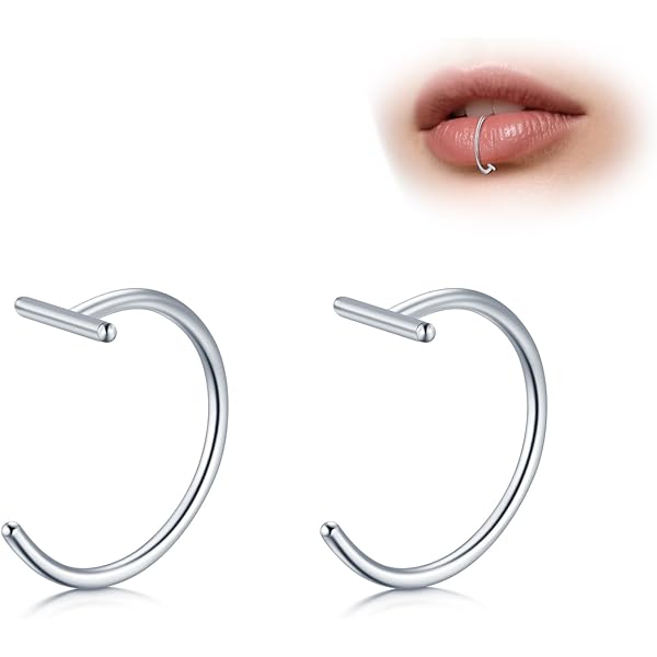 Amazon.com: Ruifan 14G T Shaped Stainless Steel Gothic Clip on Non