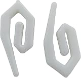 Merriway BH04576 White Nylon Curtain Hooks 100 Pack Heavy Duty Pencil Pleat view 2
