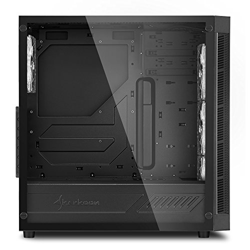 Sharkoon-Tg5-Caja-De-Ordenador-Gaming-Semitorre-Atx-Iluminacin-Verde-Cristal-Templado-Incluye-4-Ventiladores-Led-Admite-Refrigeracin-Lquida-Negro