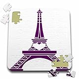 3dRose Anne Marie Baugh - France - Purple Eiffel