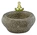 Top Collection Garden Frog Meditating On Large Functional Stone Flower Pot Planter Figurine