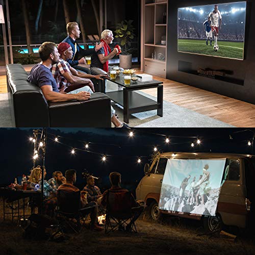 Projector, Spacekey RD-810 LED Portable Projector, Multimedia Home Theater Video Projector Supporting 1080P with HDMI USB VGA AV for Home Cinema TV Laptop Game iPhone Andriod Smartphone - Thumbnail 6