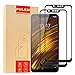 [2-Pack] Xiaomi Pocophone F1 Screen Protector,PULEN 0.3MM Slim [Full Screen Coverage] [Anti-Fingerprints] [Anti-Scratch] 9H Hardness Tempered Glass Film for Xiaomi Pocophone F1 (Black)