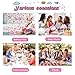 Premium Unicorn Birthday Party Supplies - Serve 16, FDA Approved, Including Plates, Cups, Utensils, Napkins, Table Cover, Banner,Unicorn Headband, Sash