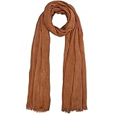 Humble Hilo Cumulus 100% Cotton Scarf, Shawl Wrap for Women - Lightweight Neck Scarf, Travel Coverup, Wedding or Evening Wrap