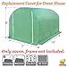 Strong Camel Greenhouse Replacement Cover for 10' x 7' x 6' Frame Larger Walk in Outdoor Plant Gardening Greenhouse Green Color Tarp (Frame Does NOT Included)