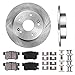Callahan CRK12059 REAR 259 mm Premium OE 5 Lug [2] Brake Disc Rotors + [4] Ceramic Brake Pads + Clips
