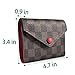 Trifold Wallets for Women Practical Compact Checkered Wallet and Blocking with Card Holder Organizer -PU Vegan Leather (Compact Wallet Brown)