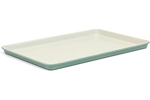 Martha Stewart Gallen 17 x 11 Inch Nonstick Carbon Steel Cookie Sheet - Teal