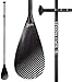 SUP Paddle - Carbon Fiber & Fiberglass Paddles - 3 Piece Adjustable Paddle Board Paddles - Carbon Fiber or Fiberglass Performance Blades with Lightweight Aluminum Shaft Stand-Up Paddles