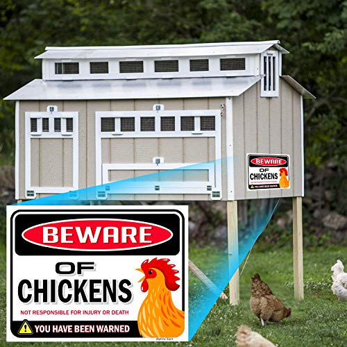 Bigtime Signs Beware of Chickens Warning Sign 9 inches x 12 inches