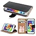 Galaxy S5 Case, SOWOKO [Book Style] Samsung S5 Leather Wallet Case Flip Folio Shockproof Protection Cover with Credit Card Slots and Kickstand for Samsung Galaxy S5 (Black)