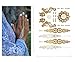 Terra Tattoos Gold Turquoise Metallic Temporary Tats 75+ Boho Henna Designs Feathers, Stars, Birds - Waterproof Nontoxic Long Lasting Perfect for Beach, Festivals, & more!