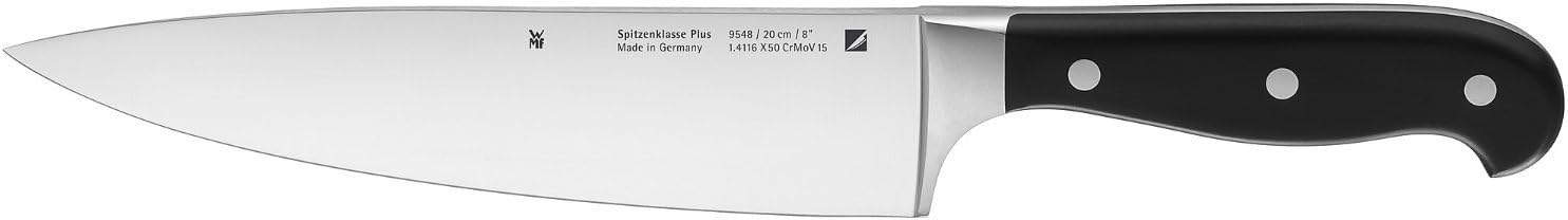 WMF Spitzenklasse Plus Kochmesser 35 cm Spezialklingenstahl, Messer geschmiedet, Performance Cut, Kunststoff-Griff vernietet, Klinge 20 cm