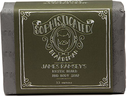 #1 Best 100% All Natural &amp; Organic Premium Moisturizing Aromatherapy Soap Bar Handmade to Perfection for Men’s Beards and Body Enriched with Essential Oils for Great Skin Care … (Rustic Ramsey)