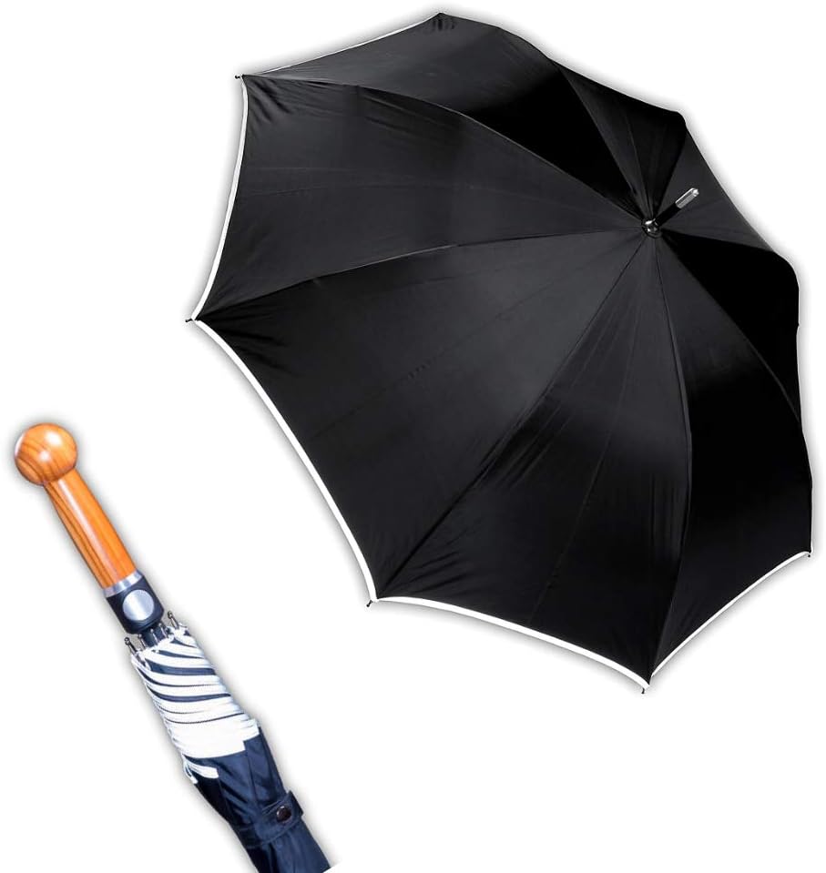 Safety umbrella short "CitySafe" (78 cm, knob in beautiful walnut