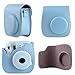 MoroTek 12 in 1 Fujifilm Instax Mini 8/8+ or Instax Mini 9 Accessories Bundles include Case/Album/Strap/3 Styles Frames/Selfie Lens/Filters /Stickers/Pen (Blue)