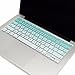 TOP CASE - Faded Ombre Series Keyboard Cover Skin Compatible with MacBook 13" Unibody/Old Generation MacBook Pro 13" 15" 17"/MacBook Air 13"/Wireless Keyboard - Ombre Aqua Blue &White primary