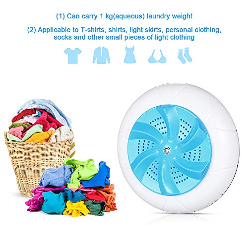 Portable Turbine Washing Machine 1 Kg Laundry Quantity Mini Rotating