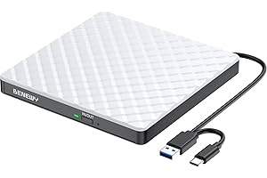 External DVD Drive USB 3.0 Type-C CD Burner Portable CD +/-RW Drive DVD Player for Laptop External CD Drive CD Reader Lecteur