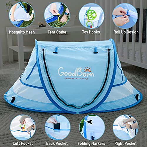 GoodBorn Baby Beach Tent, UV50+ EzyFold Popup Tent. Cabana Baby Tent