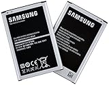 Samsung 3200mAh Standard Replacement Batteries for Galaxy Note 3, Pack of 2 - Non-Retail Packaging - Silver