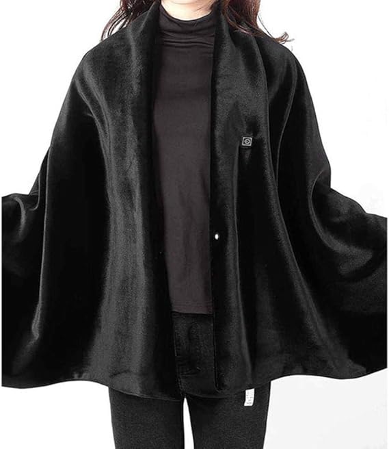 hinffinity Heated Shawl Electric Blanket USB Heated Warm Shawl Carbon