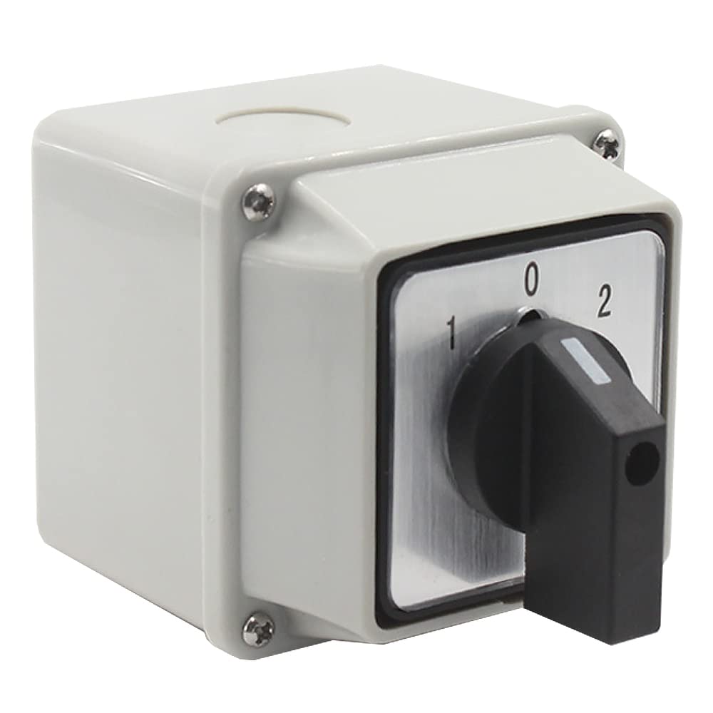 Enclosed Changeover Switch 20A 3 Position 12 Terminals 380V Rated Voltage Universal Rotary Cam Selector 690V Insulation Voltage