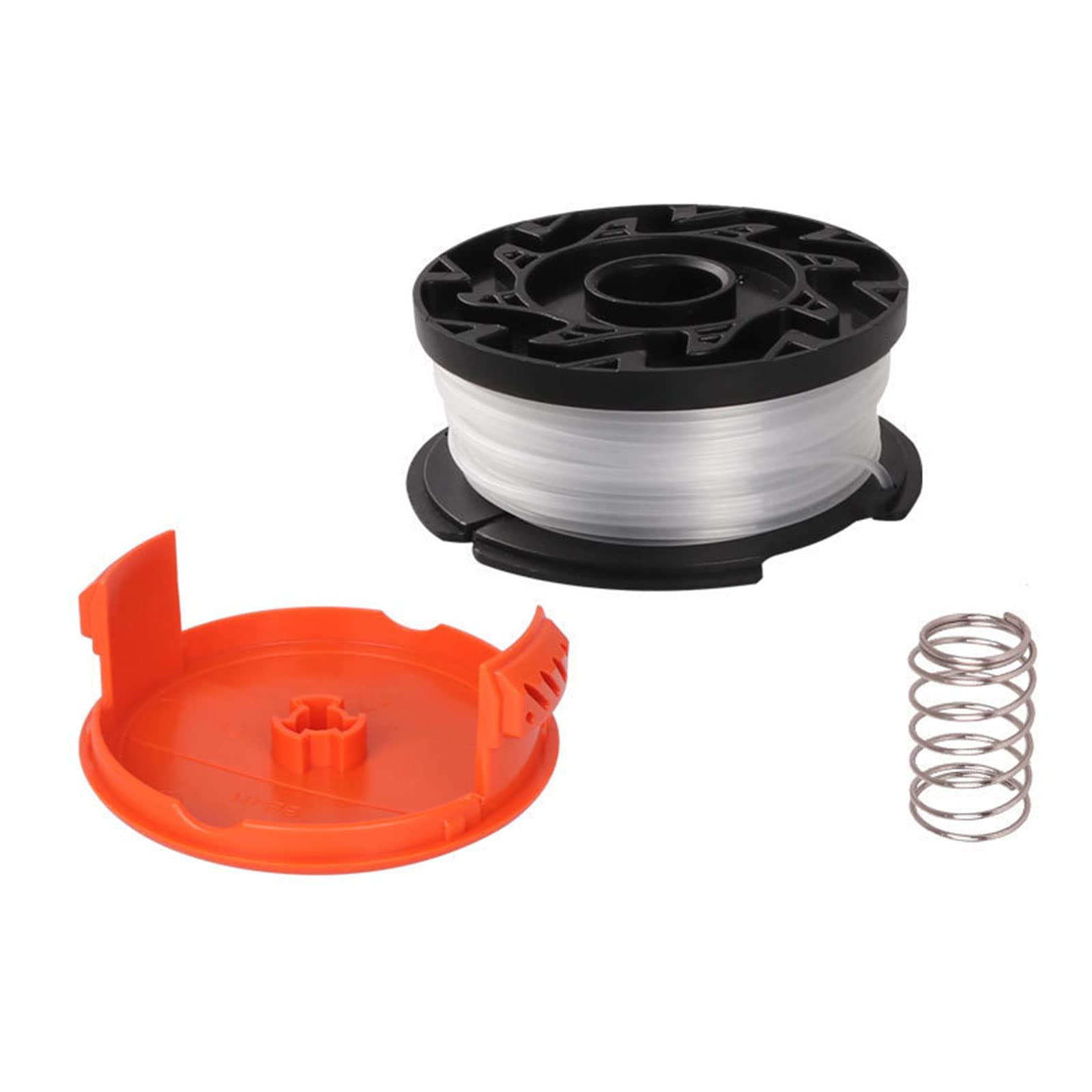 Grass Trimmer Spool for Black Decker Grass Trimmer, Lawn Trimmer Replacement Spool and Line, Trimmer Thread Spool for Black and Decker Grass Trimmer, Trimmer Spool AF100, with Spool Covers and Springs