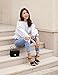 Women Vintage Sexy Cut Out Destroyed Holes Knee Ripped Jeans Denim Blue Trousers (L)