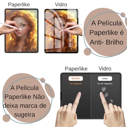 Capa Case Para Tablet Compátivel Samsung Galaxy Tab A11 + Plus Giratória 360° + Caneta Touch + Película Paperlike Premium