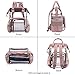 LOKASS Large Clear Backpack Transparent Multi-Pockets Backpacks/Outdoor Backpack Fit 15.6 Inch Laptop Safety Travel Rucksack with Rose Gold Trim-Adjustable Straps & Mesh Side(Rose Gold)